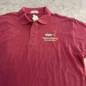 Vintage Southern California Sportfishing Polo Shirt Mens XL Fishing Outdoor 90s